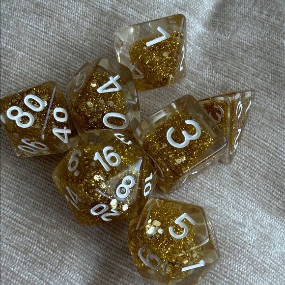 Dungeons & Dragons Other - Gold Glitter RPG Dice Set